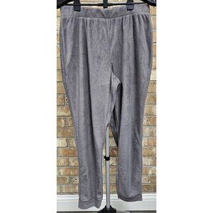 Stan Herman Grey Lounge Sweatpant Size M Stretch Pull-On Soft Knit Fuzzy Warm